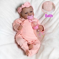 18" Reborn Baby Dolls Full Body Silicone Vinyl Realistic Newborn Girl Doll Gift