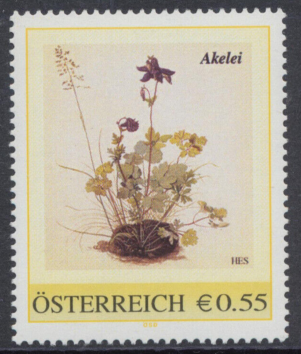 8006512 PM mit €-Zeichen - Albrecht Dürer 5 - Akelei ** pf0991 - Bild 1 von 1