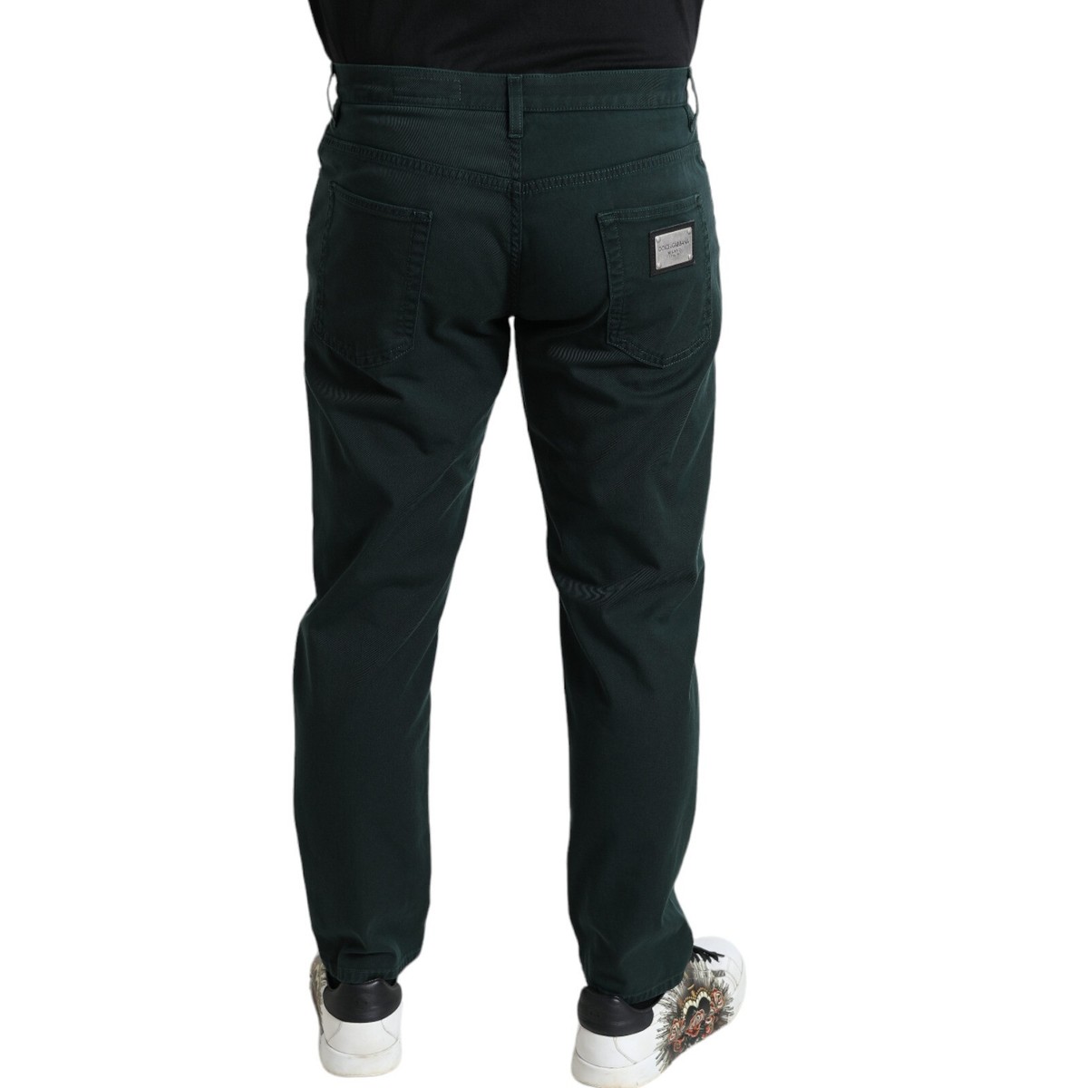 Ｄプライス DOLCE & GABBANA Jeans Green Cotton Stretch Skinny Men Denim IT54