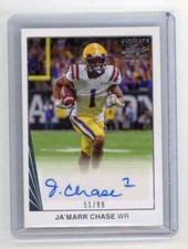2021 Leaf Ultimate Draft JA'MARR CHASE RC Auto LSU / Bengals #'d 51/99