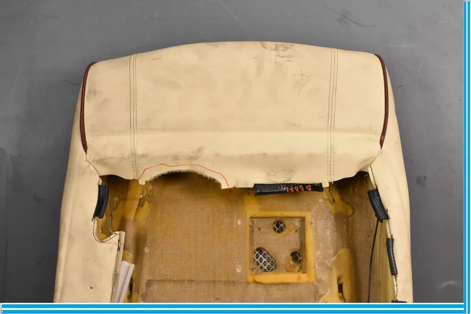 03-08 Maserati Quattroporte M139 Front Left Side Top Upper Seat Cushion Tan OEM