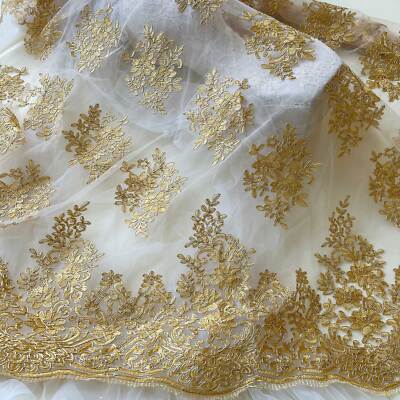 Gold Lace Fabric Corded Embroidery Floral Lace for Party Dress | eBay Gold Lace Fabric Corded Embroidery Floral Lace for Party Dress | eBay