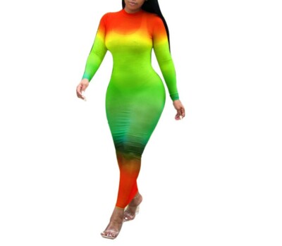 rainbow women dresses Pastel Chiffon Dress With Flowing Layers Rainbow colored casual wear Rainbow Dress, Rainbow Tye Dye