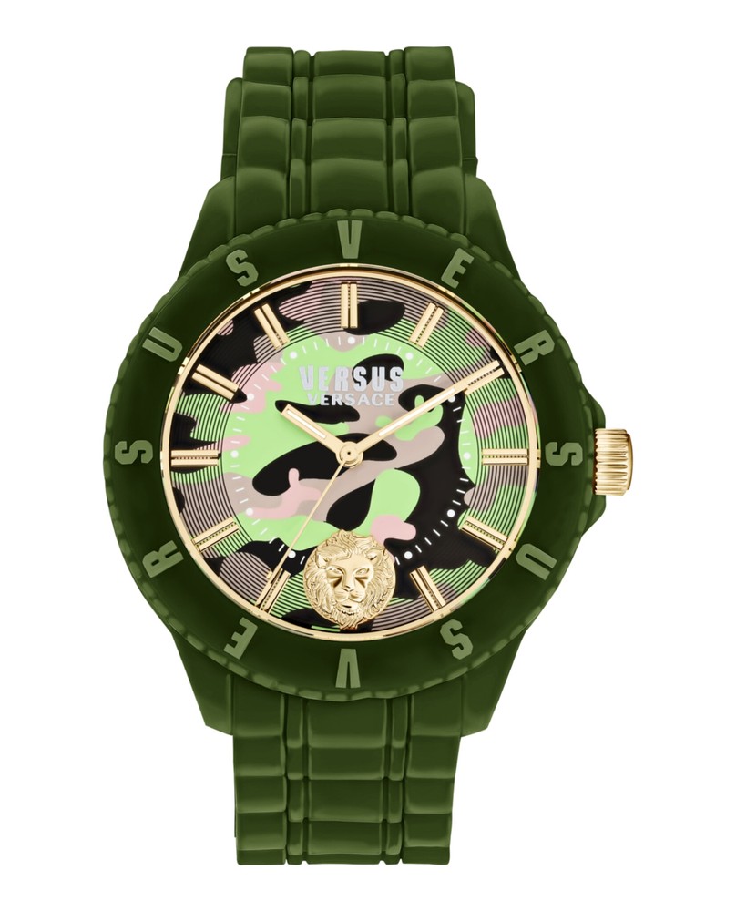 Versus Versace Mens Tokyo R Green 42mm Strap Fashion Watch