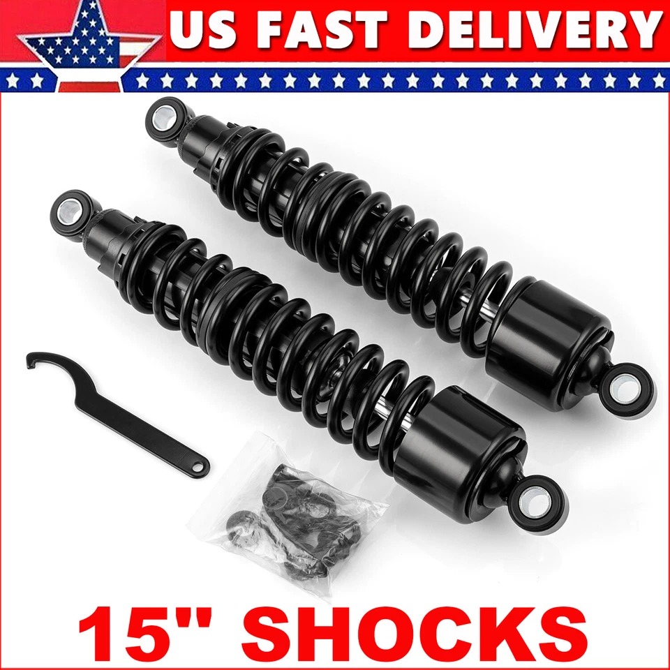 15" Adjustable Rear Shocks Absorber Suspension For Harley Sportster 1100 XLH1100 Foto 4 de 4
