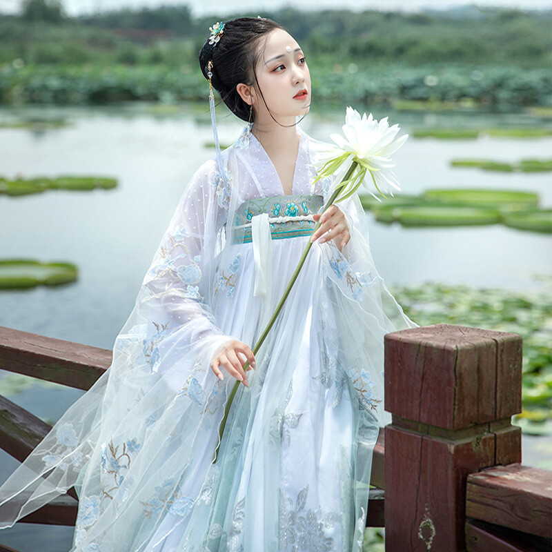 Autumn Hanfu Female Full Chest Retro Dress Chinese Style Summer Fairy  Costume | eBay