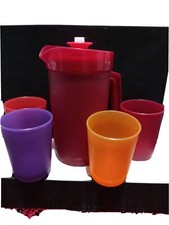 Tupperware Children's 5-pc Sparkle Party Set Mini Pitcher  4 Mini Tumblers NEW