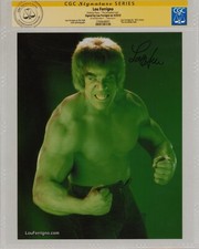 Lou Ferrigno SIGNED CGC SS Color Publicity Photo ~ The Incredible Hulk TV Series