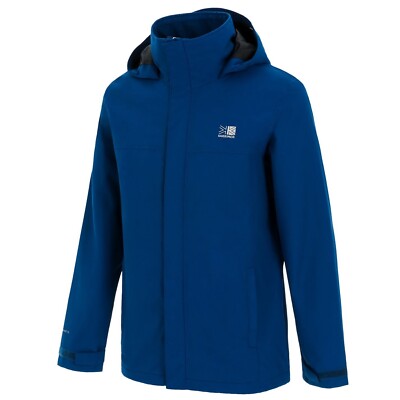 Karrimor Mens Urban Jacket Windproof Waterproof Breathable Hood Surf Blue Large