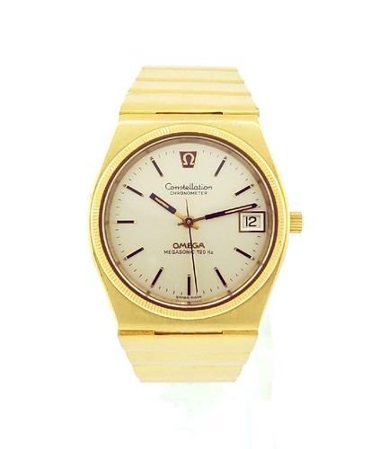 Omega Constellation 398.0819 Megasonic 720 Hz 18k Yellow Gold Vintage 73'  Mint | eBay