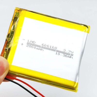 1pcs New Battery 2800mah 3.7V lipo Polymer with smart bluetooth LED 606168
