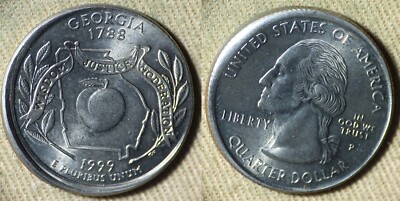 Errors : 1999P Georgia Quarter Broadstruck IREC3181