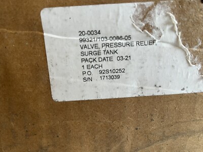Ventildruckentlastung Hamilton Sundstrand 73030 SOCN 7012069H05 REV C