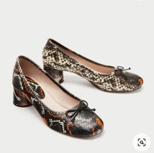 ZARA Snake Print Low Heels Shoes Size 36