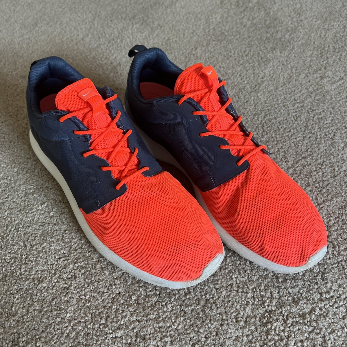 nike roshe run dark royal blue orange