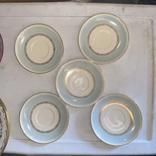 5 Homer Laughlin Georgian Eggshell Blue 5.25" Saucer Plates  H45 N5