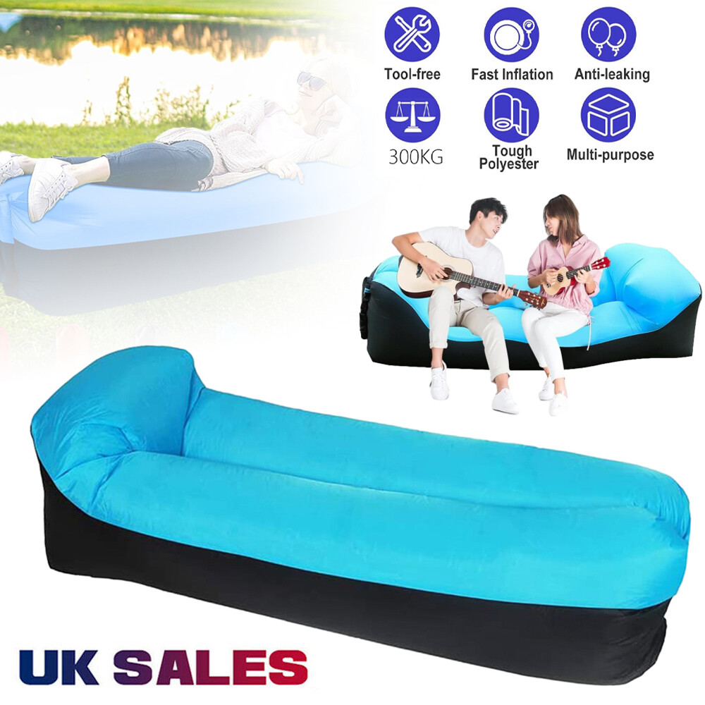 Inflatable Lazy Lounger Air Sofa Camping Air Couch Pool Beach Blow Up