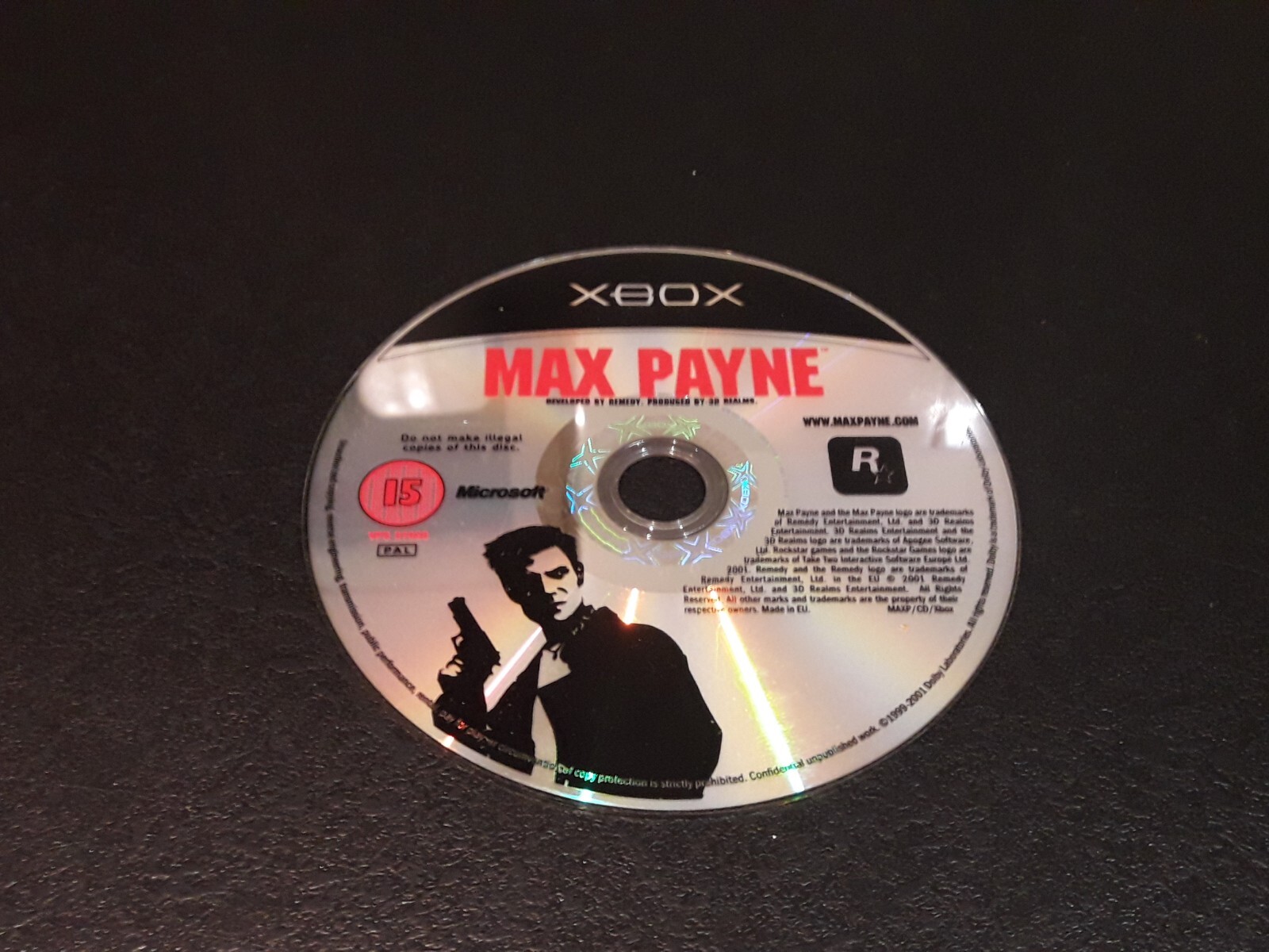 MAX PAYNE 1 XBOX PREMIERE CD LOOSE