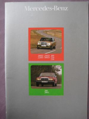 Prospekt Mercedes 280 E 280 250 200D 240D 300D W123  Brochure  4/1976 - *NOS*