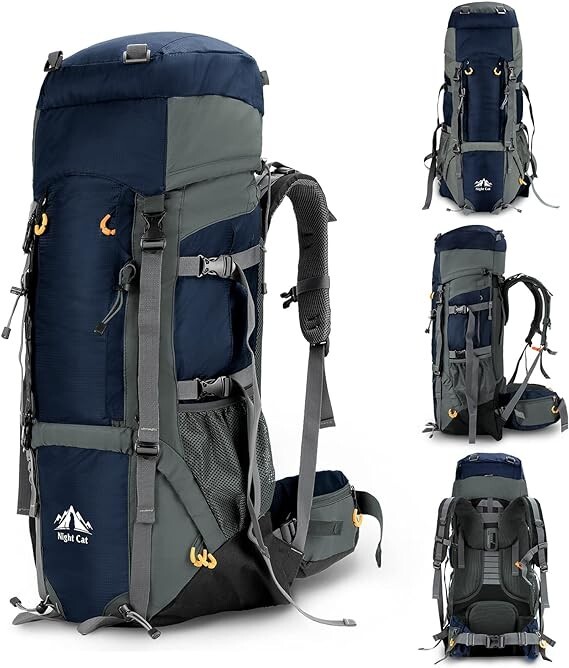Kabxhueo 70L Zaino da Trekking Impermeabile per Uomo e Donna | Grande capacità per Escursionismo, Campeggio & Arrampicata | Zaino Ultraleggero per Ciclismo, Viaggi e Sport Outdoor,Rosso Kabxhueo 70L Zaino da Trekking Impermeabile per Uomo e Donna | Grande capacità per Escursionismo, Campeggio & Arrampicata | Zaino Ultraleggero per Ciclismo, Viaggi e Sport Outdoor,Rosso