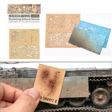 For 1/35 1/48 1/72 Scale Model DIY Decoration Weathering Airbrush Stencils Tool