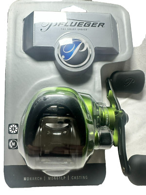  Pflueger Monarch Bait Casting 4 Bearing Black/Green Right-Handed LOW PRICE
