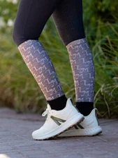 LeMieux Footsie Junior Socks - Florence LM Walnut