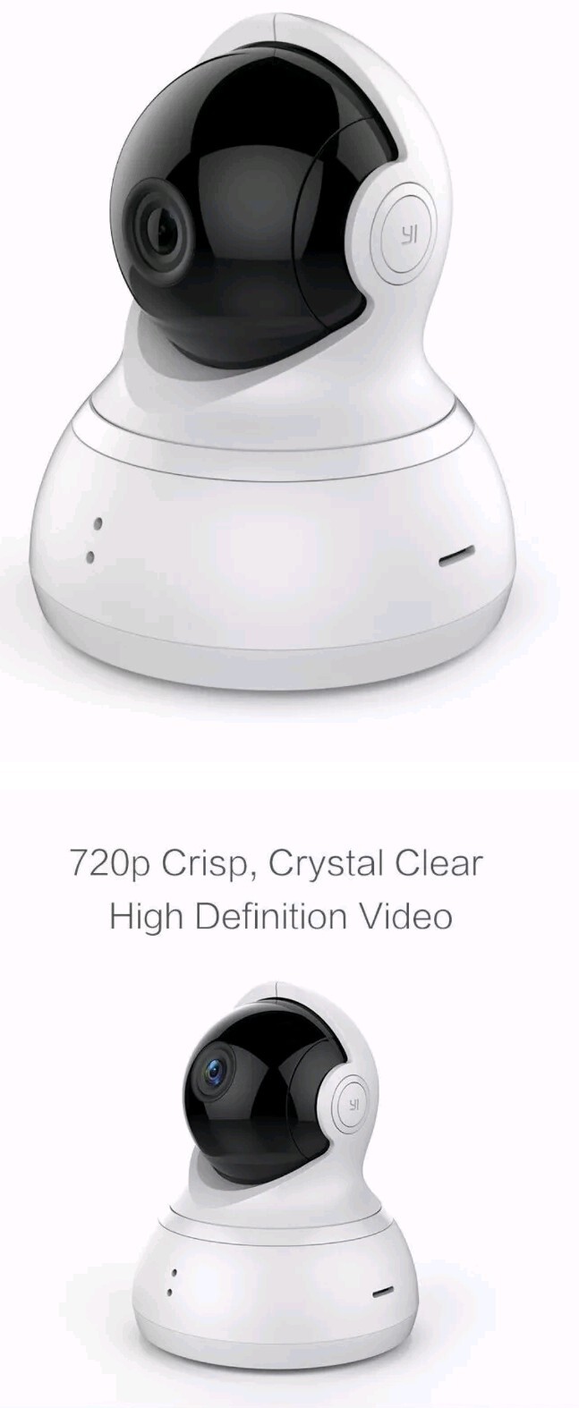 Baby Monitor - Set of 3 - YI Dome security camera - Wireless Indoor 720p - Used-image