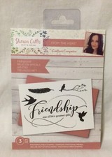New 8 Pc. Crafter  s Companion Sharon Callis Clear Acrylic Stamp Set - Friendship