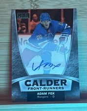 ADAM FOX 2019-20 O-Pee-Chee Platinum Rookie AUTO Calder Front-Runners - Rangers