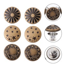 10 Pcs Waist Buttons 1.8x1.8x2cm Metal Pregnant Woman Rivet