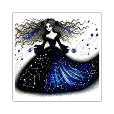 Sticker Ethereal Night Witch Cosmic Energy Artwork 2x2 3x3 4x4 6x6