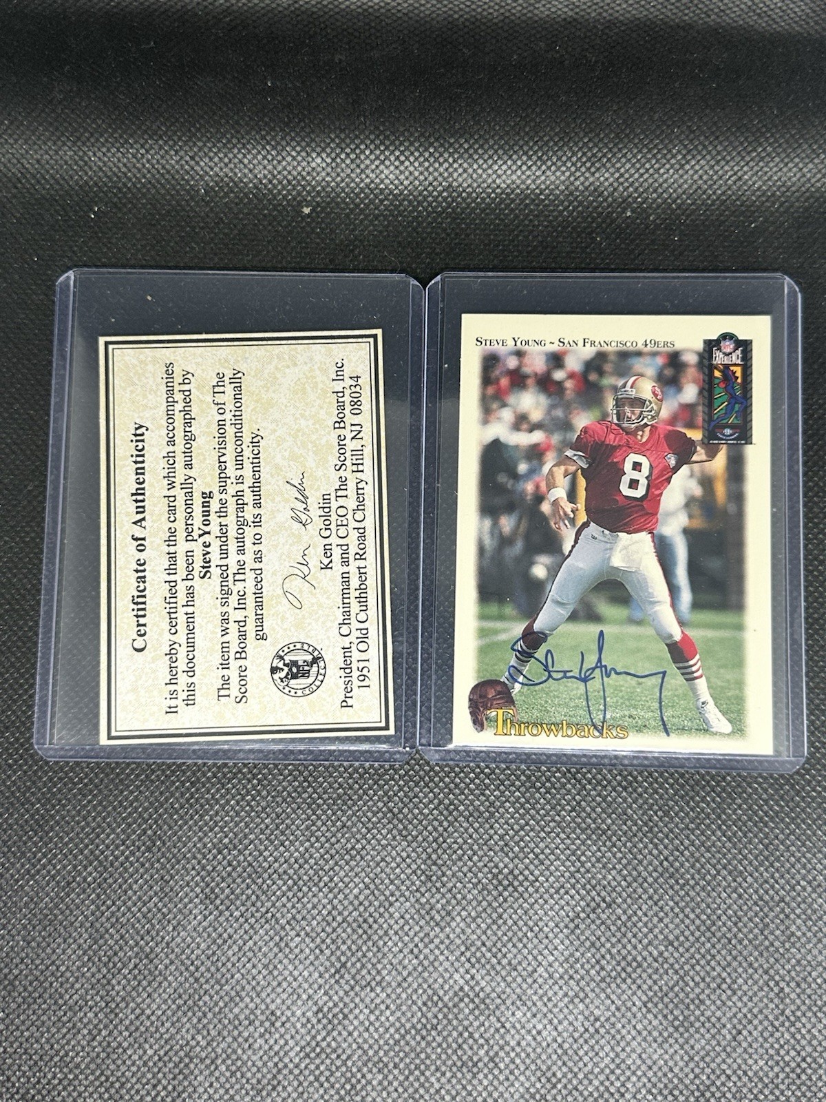 1995 Classic NFL Experience Steve Young AUTO /1995 Throwbacks #T26