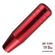 Red Aluminum Alloy Shift Knob - Weighted Metal Gear Lever - 5"