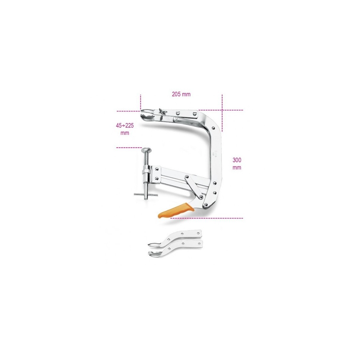 Beta 1450GC: Alzavalvole Professionale con Ganasce 45-225mm