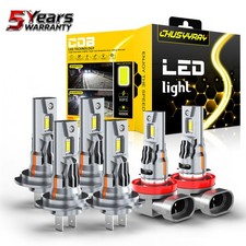 6X 6000k LED Headlight Fog Light Bulbs H7 H7 H11 For BMW X3 2004-2014