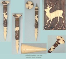 Beautifully Carved Antique Tyrolean Needle Case/Stiletto * Switzerland * C1890s