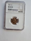 1939 P MS66 RD LINCOLN WHEAT PENNY/CENT GRADED NGC 1C S MINT COPPER COIN