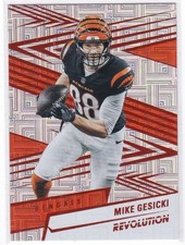 2025 Panini Revolution Football Orange Level Mike Gesicki #147  /299