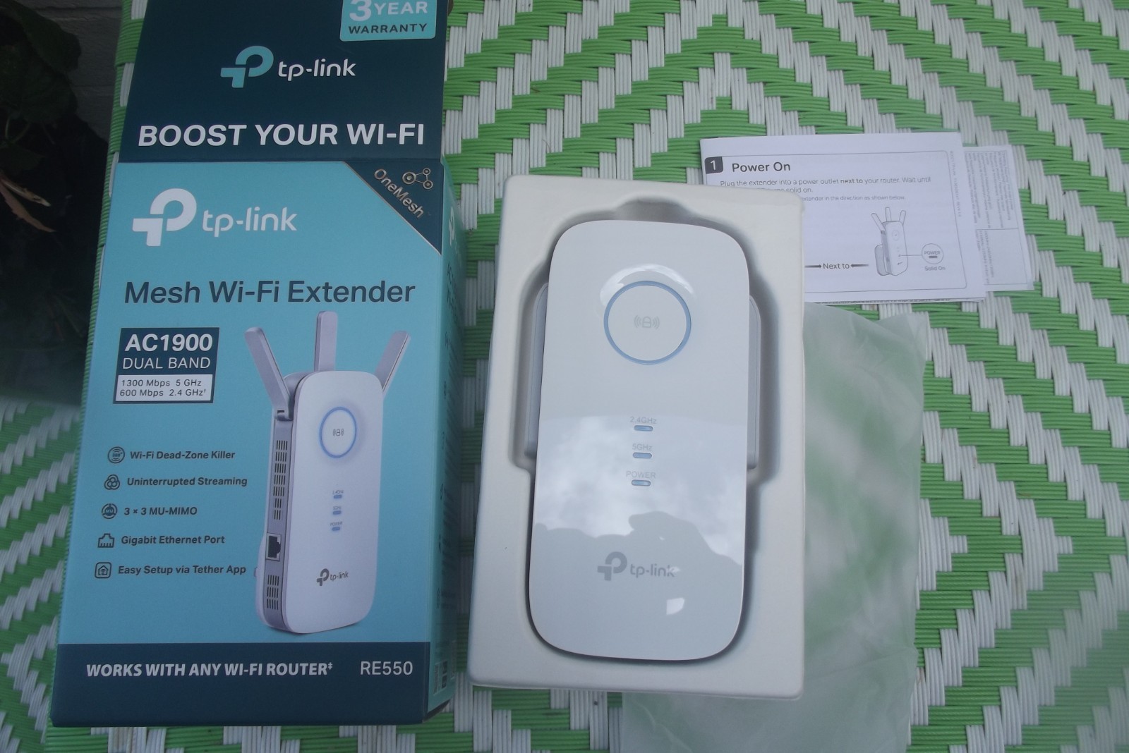 Tp-Link RE550 AC1900 Mesh Wifi Range Extender Wi-Fi Booster ex condition
