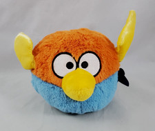 Angry Birds Space Lightning Blue Bird Plush Rovio Stuffed Toy w/ Tag Orange Mask