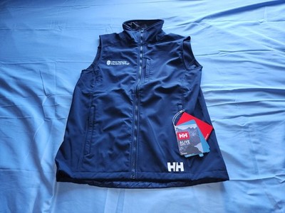 HELLY HANSEN MEN'S PARAMOUNT SOFT SHELL VEST NAVY / MARINE SIZE MEDIUM NWT,  HAS