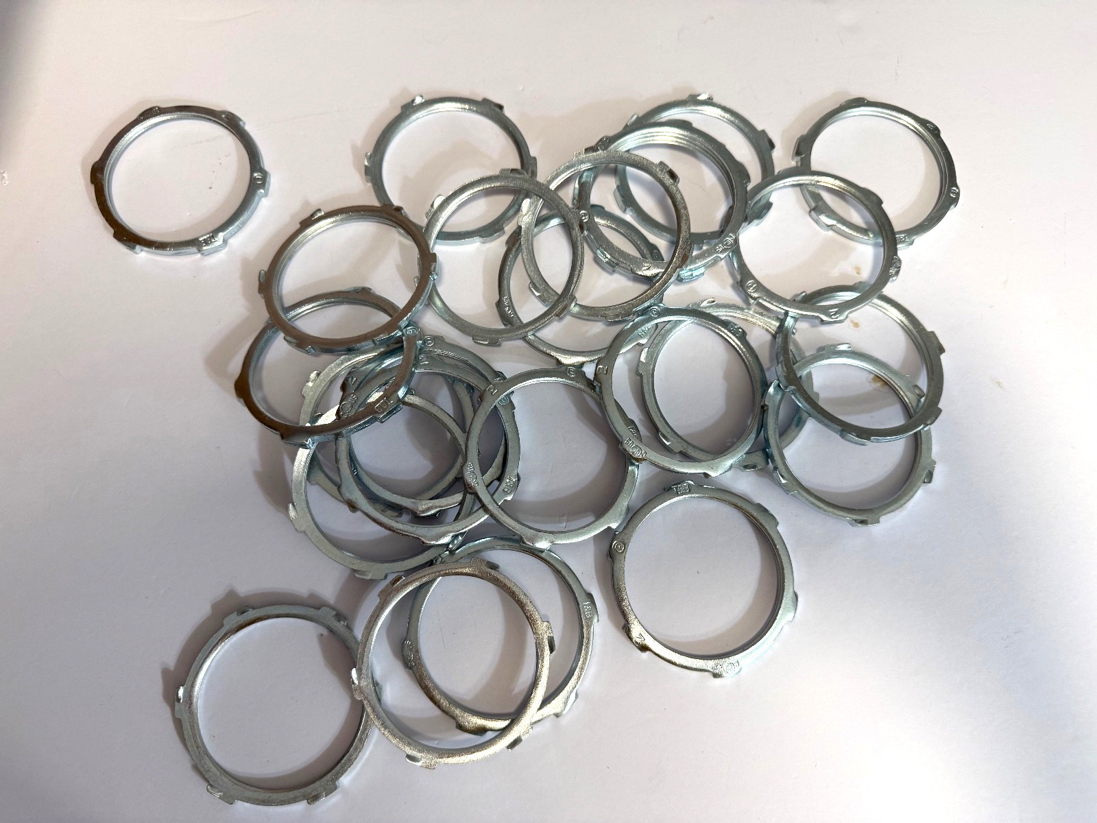 Steel City By ABB LN 106 2" Galvanized Steel Locknuts - Box of 25, New