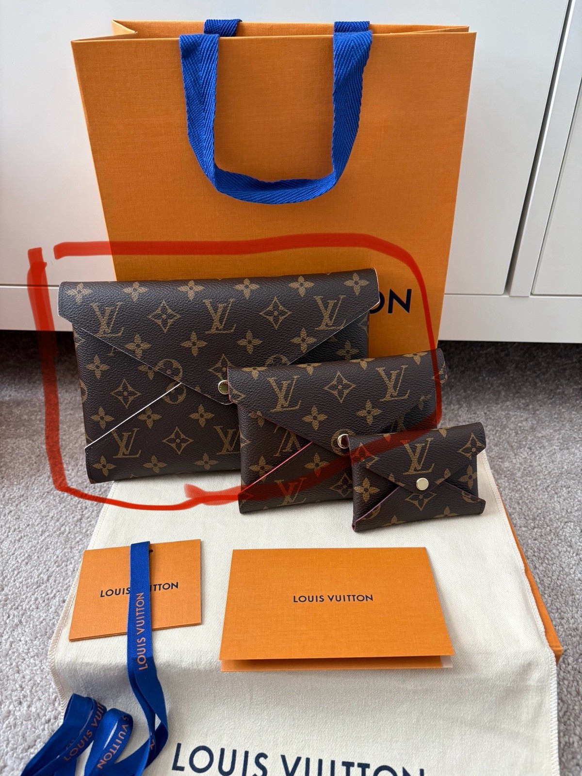 NEW Louis Vuitton Kirigami M62034 Pochette ~ Large ONLY