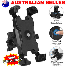 Universal Bike Phone Holder 360° Auto Lock Handlebar Mount 3.5-6.8 inch AU Stock