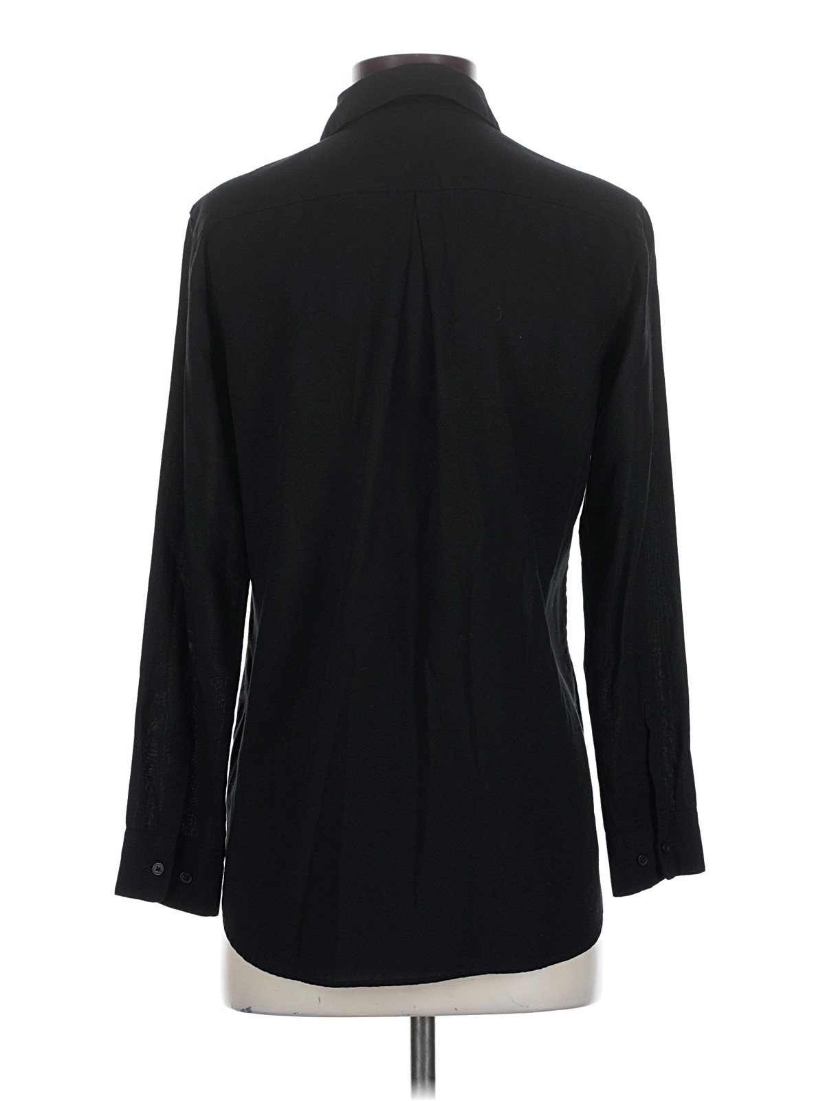 Uniqlo Women Black Long Sleeve Blouse XS thumbnail 2