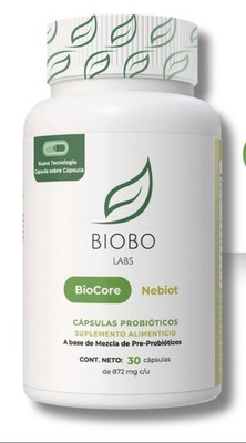BIOBO LABS BioCore Nebiot 30 Probiotic Capsules Pre-Probiotic Supplement