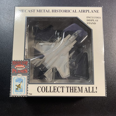 #ad Model Power 5385 F 15 Eagle Fighter 1:100 Diecast Postage Stamp Plane NIB Vtg $28.00
