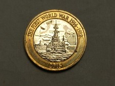 HMS Belfast 2015 UK £2 Coin The First World War 1914-1918 Royal Navy Two Pounds