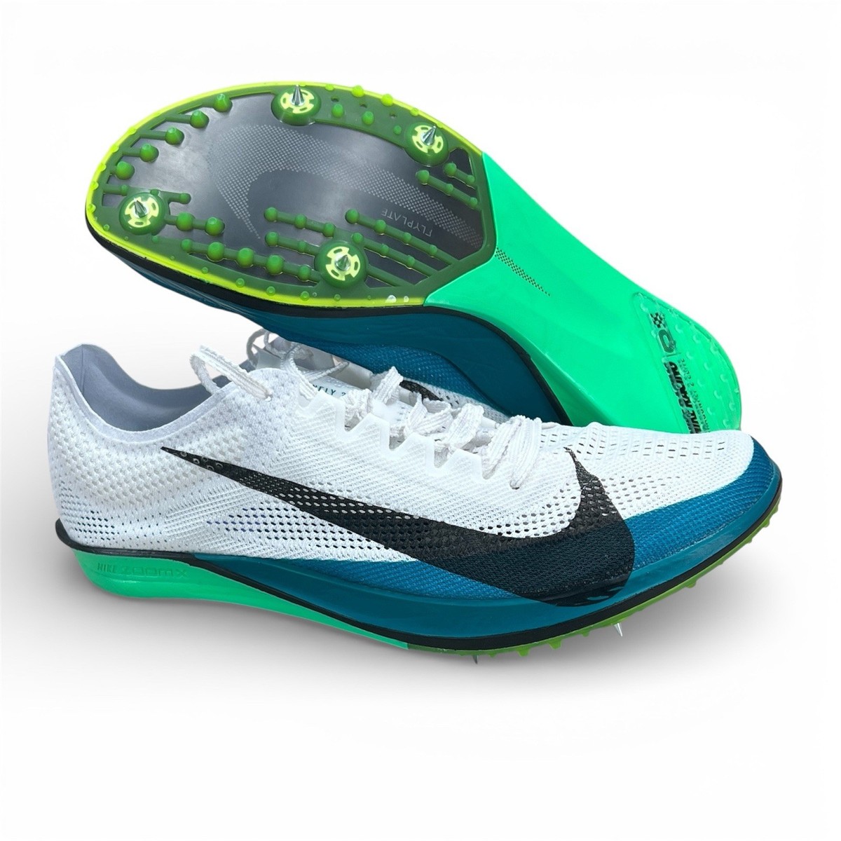 Nike ZoomX Dragonfly 2 Elite Track Spikes Mens Sz 8.5 White Blue